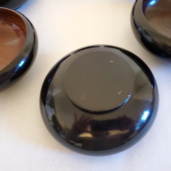 Mid-century Mahogany bowl set - Picture 2 of 3